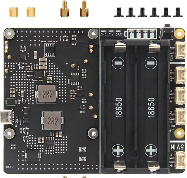 Alt view image 6 of 7 - X1201 Uninterrupted Power Supply Extension Module for Mainboard with Fast Charging USB C/XH2.54-2P Connection