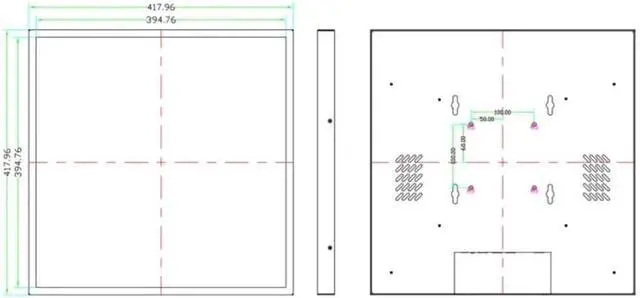 Alt view image 3 of 7 - DHL/UPS for BOE 22 inch Square LCD Display DV220x2m-nv0 with 1920(RGB)×1920, Outline Dim.417.96(H)×417.96(V) mm Support HDMI Input,Square LCD Screen
