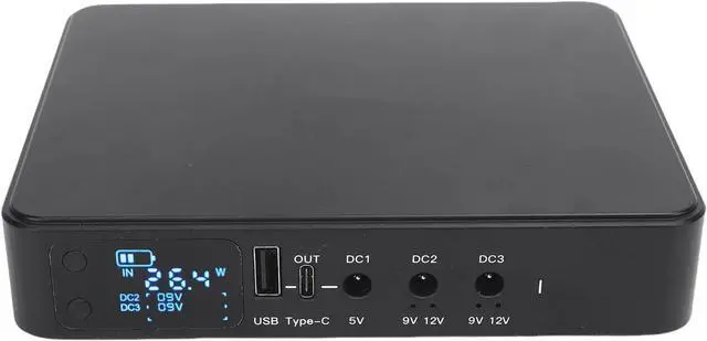 Main image of Mini UPS Stable Emergency Power System 18000mAh Backup Battery for Router Camera USB Type C DC 5V 9V 12V Output Compact Design Compatible with Various Devices (US Plug)