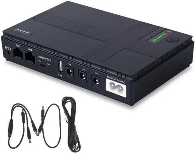 Main image of Mini Portable UPS 5V, 9V, 12V Uninterruptible Power Supply Multipurpose Mini UPS Battery Backup for IP Cam