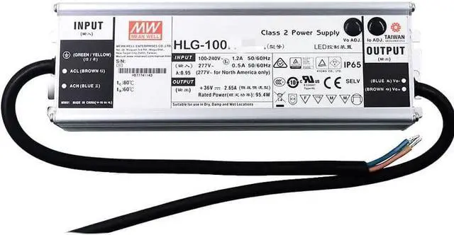 Alt view image 2 of 5 - Mean Well HLG 100W 2A LED Driver HLG-100H-48B Switching Power Supply Converter Transformer with IP67 PFC Function Metal Case 3 in 1 Dimming