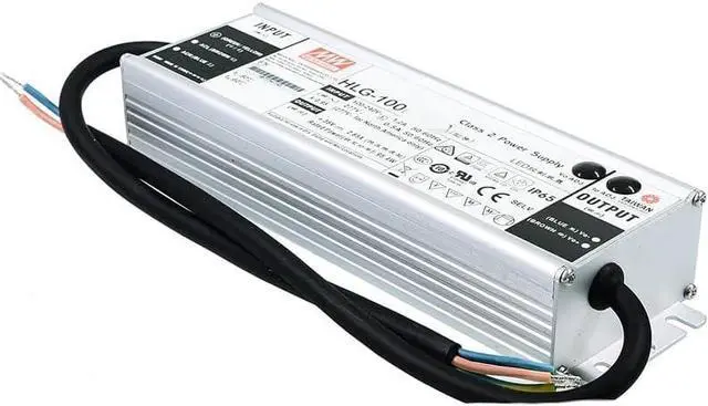 Alt view image 3 of 5 - Mean Well HLG 100W 2A LED Driver HLG-100H-48B Switching Power Supply Converter Transformer with IP67 PFC Function Metal Case 3 in 1 Dimming