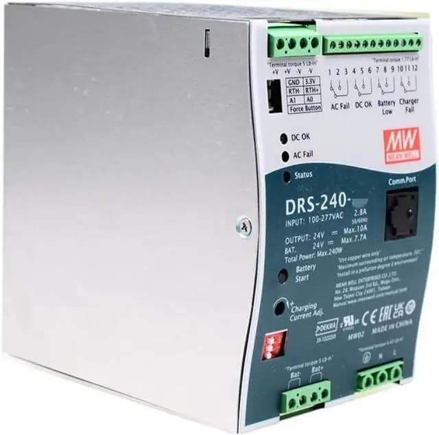 Alt view image 2 of 5 - Mean Well DRS 240W 12V 15.4A Switching Power Supply DRS-240-12 AC-DC DIN Rail UPS