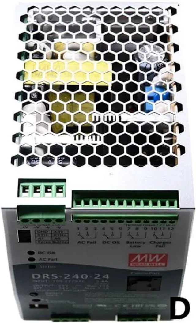 Alt view image 4 of 5 - Mean Well DRS 240W 12V 15.4A Switching Power Supply DRS-240-12 AC-DC DIN Rail UPS