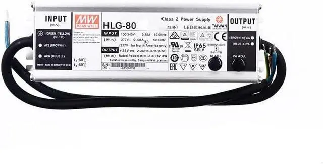Main image of Mean Well HLG 80W 1.95A LED Driver HLG-80H-42B Switching Power Supply Converter Transformer with IP67 PFC Function Metal Case 3 in 1 Dimming