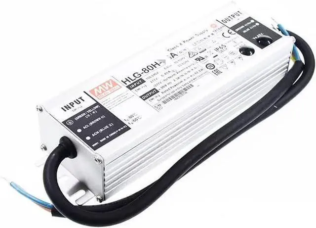 Alt view image 2 of 5 - Mean Well HLG 80W 1.95A LED Driver HLG-80H-42B Switching Power Supply Converter Transformer with IP67 PFC Function Metal Case 3 in 1 Dimming
