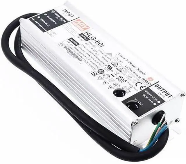 Alt view image 3 of 5 - Mean Well HLG 80W 1.95A LED Driver HLG-80H-42B Switching Power Supply Converter Transformer with IP67 PFC Function Metal Case 3 in 1 Dimming
