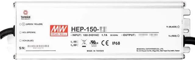 Alt view image 3 of 5 - Mean Well HEP 150W 2.8A LED Driver HEP-150-54A AC-DC Single Output Industrial Switching Power Supply Converter Transformer with IP65 PFC Output Current and Voltage Adjustable