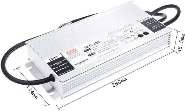 Alt view image 2 of 5 - Mean Well HLG 480W 11.4A LED Driver HLG-480H-42AB Switching Power Supply Converter Transformer with IP65 PFC Constant Voltage/Current 3 in 1 Dimming