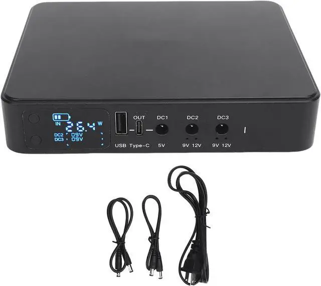 Alt view image 2 of 7 - Mini UPS Stable Emergency Power System 18000mAh Backup Battery for Router Camera USB Type C DC 5V 9V 12V Output Compact Design Compatible with Various Devices (US Plug)