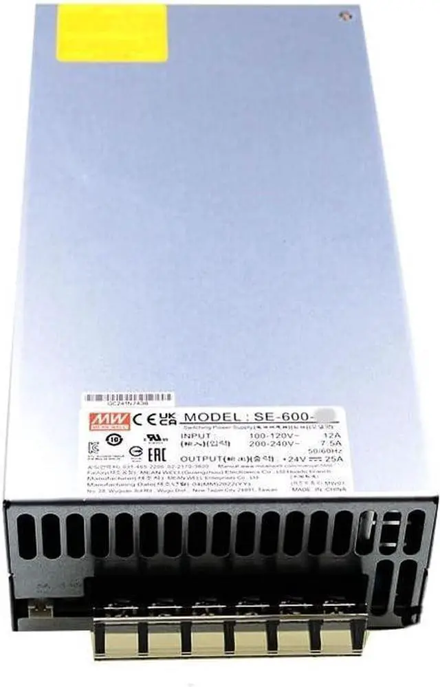 Alt view image 2 of 5 - Mean Well SE 600W 50A Switching Power Supply AC/DC Single Output SE-600-12 Power Supply Driver Transformer for Railway Industrial Communications or Data Systems etc