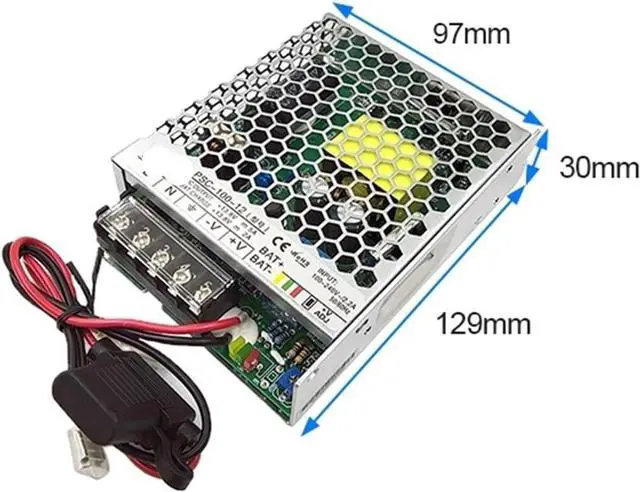 Alt view image 6 of 6 - 100W Universal AC UPS Charge Function Monitor Switching Power Supply Input 90-264VAC Single Output 12/24VDC SMPS PSC-100(24V_100W)