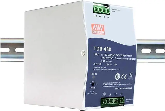 Main image of Mean Well TDR Switching Power Supply3 Ph TDR-480-48 480W 10A