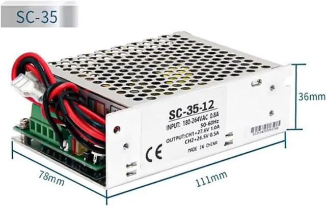 Alt view image 2 of 3 - Charge Function Switching 35W UPS Charge Function Switching Power Supply AC 110/220V DC 12V 24V 12 24 Volt CCTV Mon-itor Battery Charge SC-35-12(24V_35W)