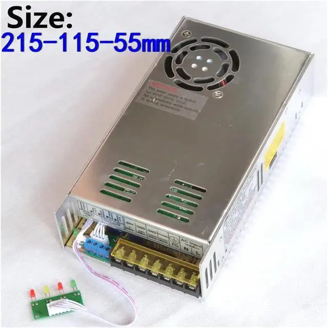 Alt view image 3 of 6 - DC 12V 24V 48V Switching Power Supply 350W UPS Battery Charger For Security Monitoring Camera Single Output for Computer Lab, LED Strip Light and So on(12V)