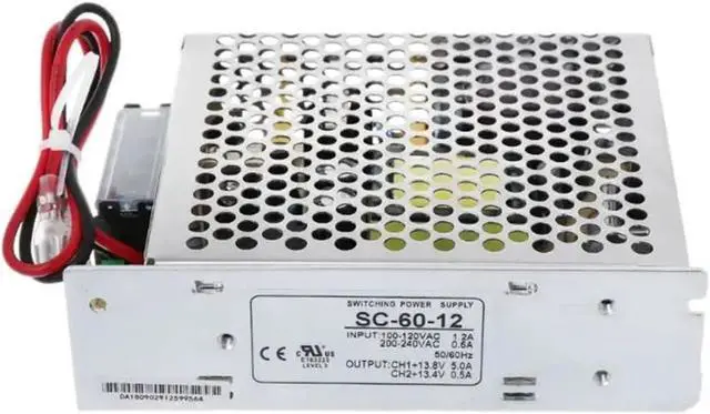 Alt view image 3 of 7 - Charge Function Switching 60W 12V 5A Universal AC UPS/Charge Function mon-itor Switching Power Supply with Indicator, Battery Charger SC-60-12