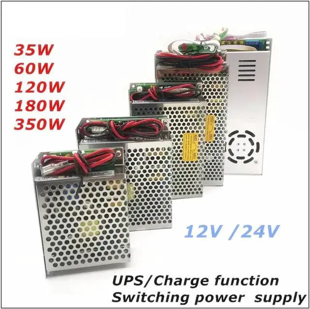 Alt view image 2 of 3 - 35w 60w 120w 180w 350w UPS/Charge Function Monitor Switching Power Supply Input 110/220v 13.8v 12v 24v Battery Charger (Size : SC-120-24)