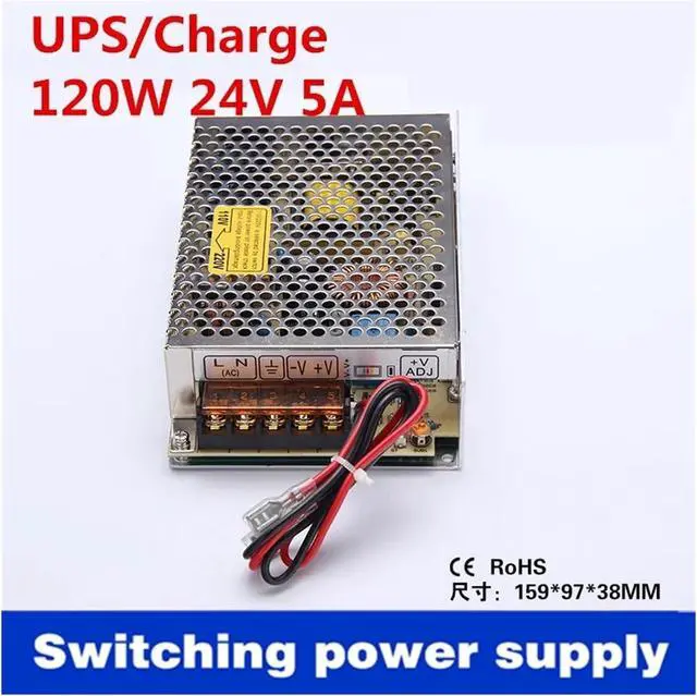 Alt view image 2 of 6 - 120W 24V General Purpose AC UPS Function Switching Power Supply with Charging 24V DC SC-120W-24