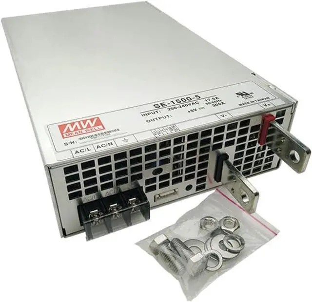 Alt view image 3 of 5 - SE-1500-5 Mean Well 1500W 5V 300A Switching Power Supply MeanWell SE-1500-5