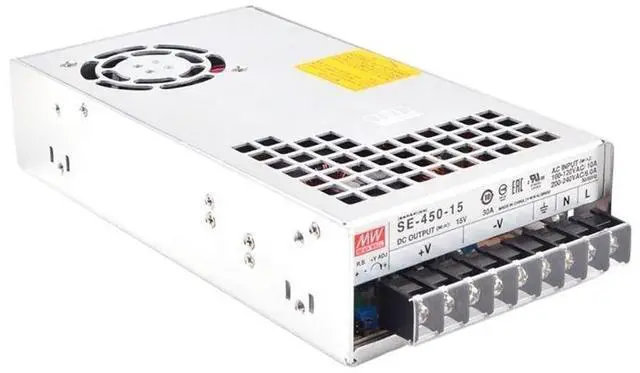 Alt view image 2 of 3 - SE-450-15 Mean Well 450W 15V 30A Switching Power Supply MeanWell SE-450-15