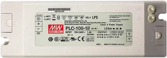 Alt view image 3 of 5 - Mean Well PLC LED Driver PLC-100-12 100W 5A