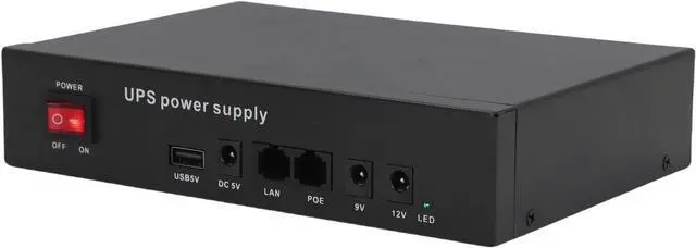 Alt view image 2 of 7 - Mini UPS Battery Backup 12000mAh Rechargeable Battery DC 5V/9V/12V Output for Router Modem LED Lights Electronics Portable Uninterruptible Power Supply (US Plug)