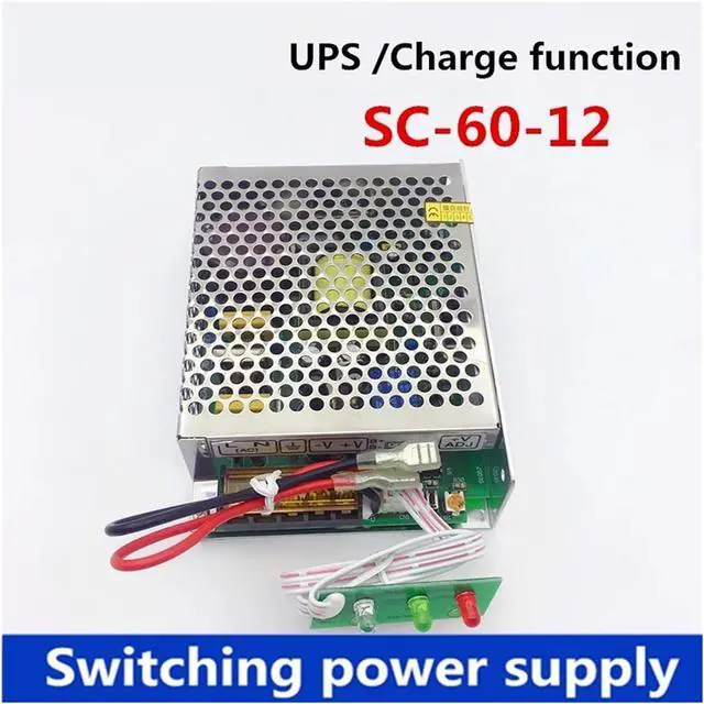 Alt view image 2 of 6 - 60W 12V 4A Universal AC Uninterruptible Power Supply/Chargeable Function Switching Power Supply 13.8V, (SC-60-12)