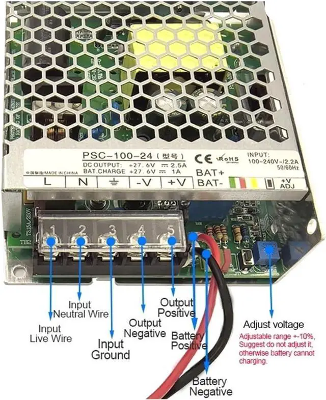 Alt view image 2 of 4 - 100W Switching Power Supply Uninterruptible Power Supply smps AC to DC NO Switching TIME for Charge PSC-100-12 PSC-100-24(12V)