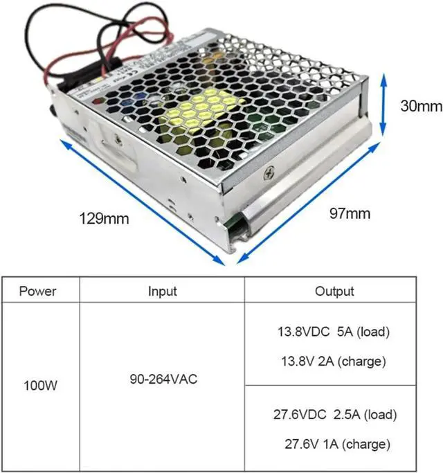 Alt view image 4 of 4 - 100W Switching Power Supply Uninterruptible Power Supply smps AC to DC NO Switching TIME for Charge PSC-100-12 PSC-100-24(12V)