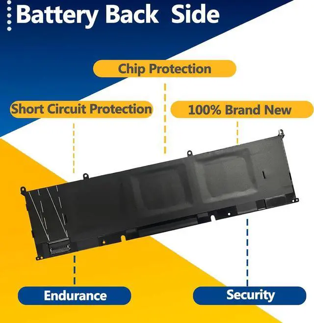 Alt view image 5 of 7 - 8FCTC 56Wh Battery Replacement for Dell Alienware M17 R4 R3 M15 R4 R3 Vostro 7620 7510 Precision 5570 5560 5550 Inspiron 5620 7610 7510 XPS 15 9520 9500 9510 G15 5510 5520 Series 11.4V 4650