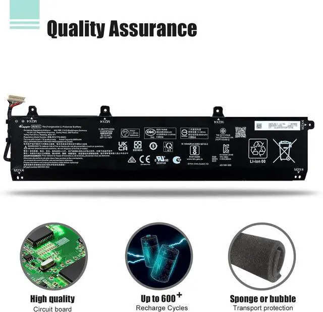 Alt view image 6 of 7 - IR06XL Laptop Battery Replacement for Hp ZBook Power G7 1J31AEA 1J3Q8EA 1J3X7EA 1J3Y1EA 1J3Y2EA 1J3Y3EA 1J3Y6EA 1J3Y8EA 2C9N7EA 2C9P1EA 2H6Y0UT Series M02029-005 TPN-DB0C M01523-2C2