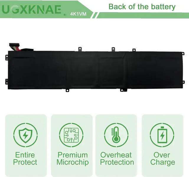 Alt view image 6 of 7 - 4K1VM Laptop Battery Replacement for Dell G7 17 7700 Series W62W6 0W62W6 9TM7D 09TM7D XYCW0 0XYCW0 V0GMT NCC3D 0NCC3D NYD3W 0NYD3W 97Wh