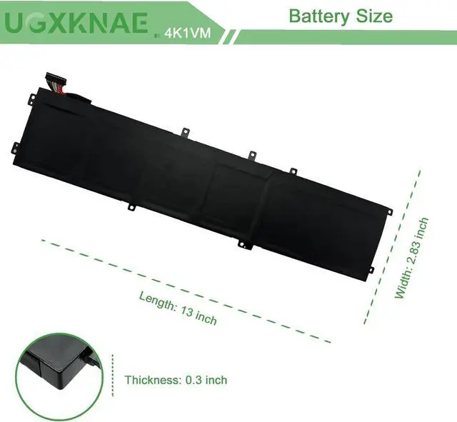 Alt view image 7 of 7 - 4K1VM Laptop Battery Replacement for Dell G7 17 7700 Series W62W6 0W62W6 9TM7D 09TM7D XYCW0 0XYCW0 V0GMT NCC3D 0NCC3D NYD3W 0NYD3W 97Wh