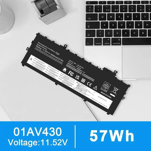 Alt view image 6 of 6 - Fancy Buying 01AV430 01AV494 SB10K97587 Battery Replacement for Lenovo ThinkPad X1 Carbon 5th Gen 2017 6th Gen 2018 Series 01AV429 SB10K97586 01AV431 SB10K97588 01AV494 SB10K97586