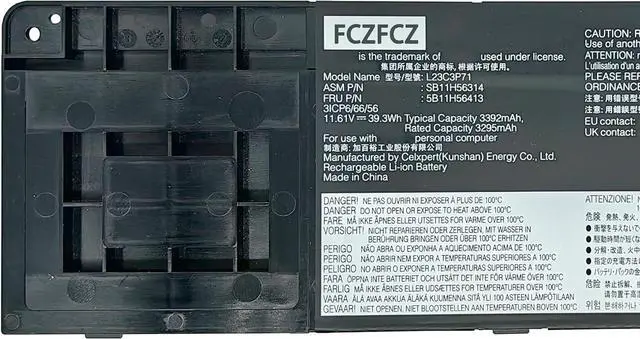 Alt view image 2 of 6 - L23C3P71 Battery Replacement for Lenovo ThinkPad T14 Gen 5 21MC 21MD 21ML 21MM / P14s Gen 5 21ME 21MF Series SB11H56314 5B11H56413 L23M3P76 SB11H56315 5B11H56414 11.61V 39.3Wh 3392mAh 3-Cell