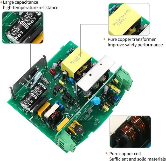 Alt view image 4 of 5 - EDR150 NDR-150 Industrial DIN Rail Switching Power Supply 150W 12V 24V 48V AC/DC EDR-150-24 Single Output Source Power (Size : 24V, Color : NDR-150W)