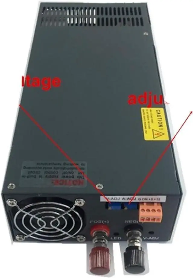 Alt view image 4 of 5 - 1000w Switching Power Supply ac-dc Output 0-12v 13.8v 15v 24v 36v 48v 60v 72v 90V 110V 220V Voltage and Current Adjustable PSU(110V,0-24V 41.66)