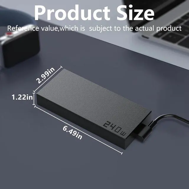 Alt view image 3 of 6 - 240W Laptop Charger Compatible with Asus ProArt Studiobook 16 OLED H7604 H7600 H7600ZW Pro 16 W7604 UX582ZW UX582ZM ADP-240EB B Power Adapter