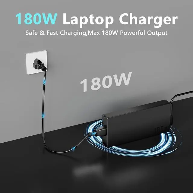 Alt view image 7 of 7 - 180W Rectangle Conn Charger Compatible with ASUS ROG Zephyrus G14 2024 GA403 GA403U GA403UU GA403UI GA403UV RTX 4070 4060 4050 Laptop Power Adapter