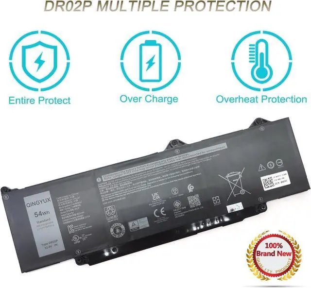 Alt view image 3 of 7 - New DR02P 2X1V9 02X1V9 803W6 0803W6 Laptop Battery Compatible with Dell Latitude 5440 5540 / Precision 3480 3580 Series Notebook 11.4V 54Wh 4623mAh