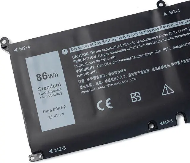 Alt view image 5 of 7 - 86Wh 69KF2 Battery Replacement for Dell G7 15 7500 G15 5510 5511 5515 5520 5521 Alienware M15 R3 R4 R5 M17 R3 R4 XPS 15 9500 9510 9520 Precision 5550 5560 5570 Inspiron 7510 7610 7620 P87F P91F P45E