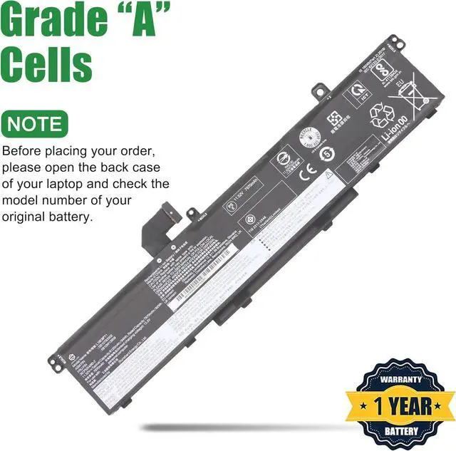 Alt view image 3 of 5 - L19C6P71 Laptop Battery Replacement for Lenovo ThinkPad P15 P17 T15G Series Notebook SB10T83202 5B10W13959 L19L6P71 SB10T83201 5B10W13958 Black 11.52V 94Wh 8120mAh