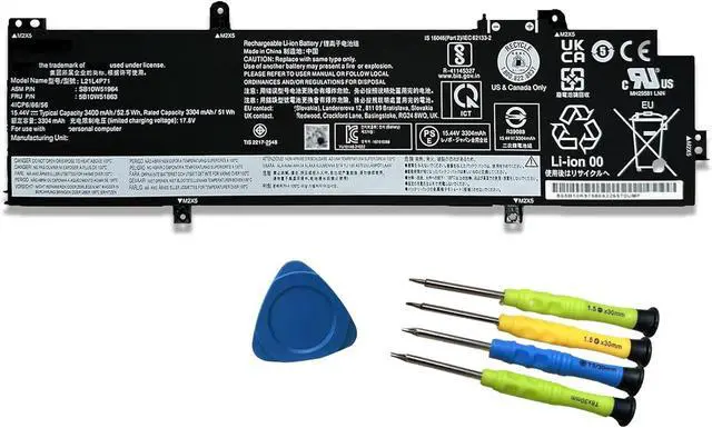 Main image of L21L4P71 Laptop Battery Replacement for Lenovo ThinkPad T14 Gen 3 / P14S Gen 3 Gen 4 Series SB10W51964 L21M4P72 SB10W51966 L21D4P71 L21C4P71 L21M4P71 15.44V 3400mAh/52.5Wh 4-Cell