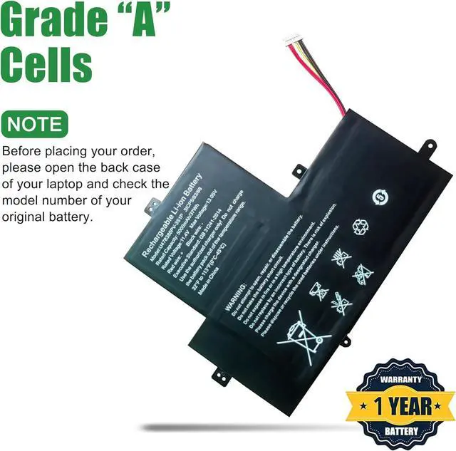 Alt view image 4 of 6 - U478388PV-3S1P Laptop Battery Replacement for Gateway GWTN156-12 GWTN156-12BI GWTN156-12BK GWTN156-12BL GWTN156-12RD GWTN156-12GR Series Notebook 478388PV-3S1P Black 11.4V 37Wh 5000mAh