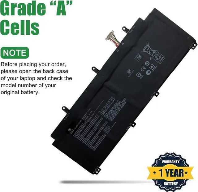 Alt view image 3 of 5 - C41N2009 Laptop Battery Replacement for Asus Rog Flow X13 GV301 GV301QC GV301QE GV301QH GV301RA GV301RC GV301RE PV301 PV301QH Series Notebook Black 15.48V 62Wh 4007mAh