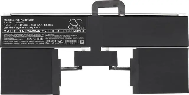 Alt view image 2 of 4 - Battery for M2 2022 A2681, MLXW3LL/A, MLXX3LL/A, MLXY3LL/A, MLY03LL/A, MLY13LL/A, MLY23LL/A, MLY33LL/A, MLY43LL/A PN: 661-26150, A2669 4550mAh / 52.1Wh