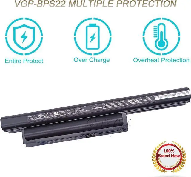 Alt view image 3 of 7 - New 11.1V 3500mAh VGP-BPS22 Battery Compatible with Sony VAIO VPCEA20 Series Laptop