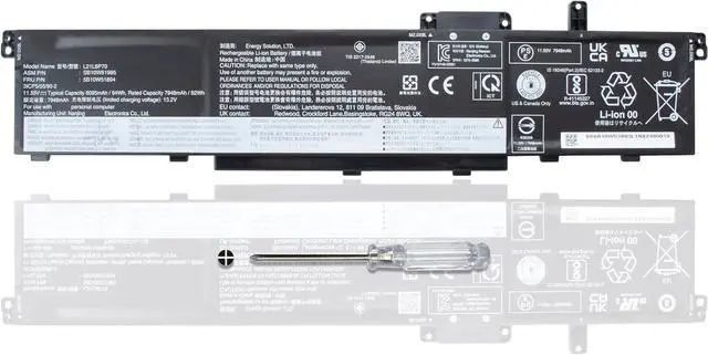 Main image of L21L6P70 L21M6P70 Laptop Battery for Lenovo ThinkPad P16 1st Gen 2022 Series L21C6P70 L21D6P70 SB10W51995 SB10W51994 5B10W51894 5B10W51893 3ICP5/54/90-2 3ICP5/55/90-2 94Wh/8095mAh/6-cell