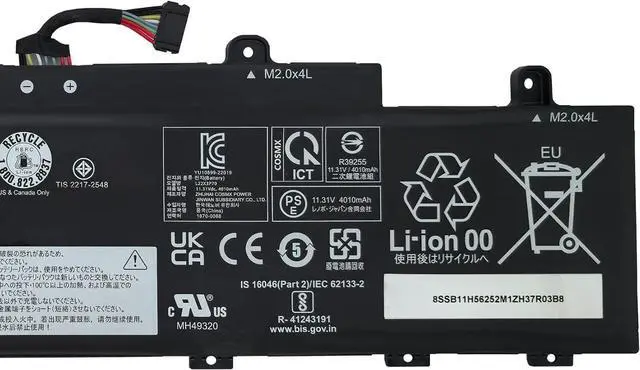 Alt view image 5 of 5 - L22X3P70 Battery 46.5Wh 4112mAh Replacement for Lenovo ThinkPad L14 L15 Gen 4 ThinkPad C14 Chromebook Gen 1 SB11H56252 L22B3P70 L22D3P70 L21D3PG2 L21C3PG2 L21M3PG2 L21B3P73 L21M3P76 11.31V
