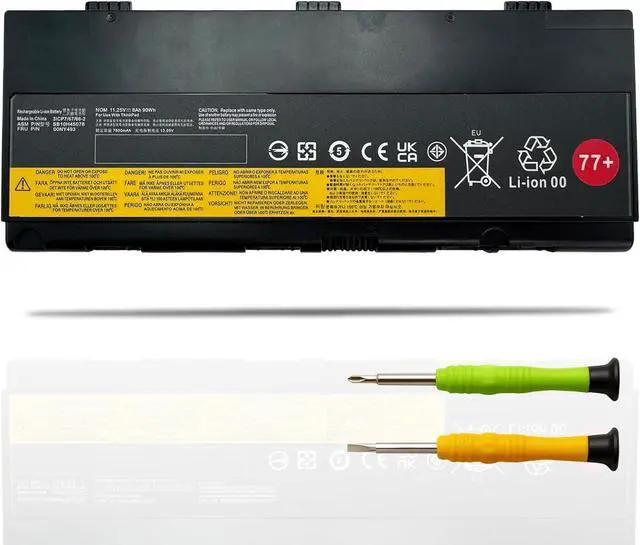 Main image of 77+ 77++ 00NY493 00NY492 01AV477 Laptop Battery Replacement for Lenovo ThinkPad P50 P51 P52 Series 20HH001QGE 20M90017GE L17M6P51 L17L6P51 01AV496 01AV495 00NY490 00NY491 11.25V 90Wh